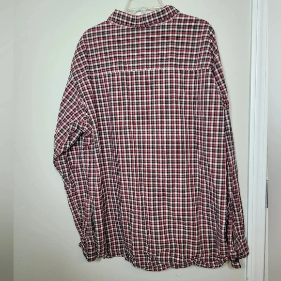 Men's Columbia Plaid Red/Black/White Button Down Shirt sz XXL 216 - Picture 2 of 10